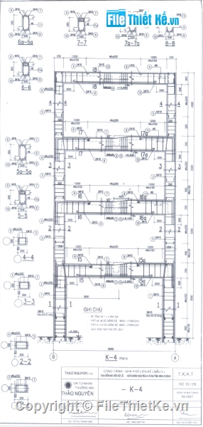 File cad,File thiết kế,Nền móng băng